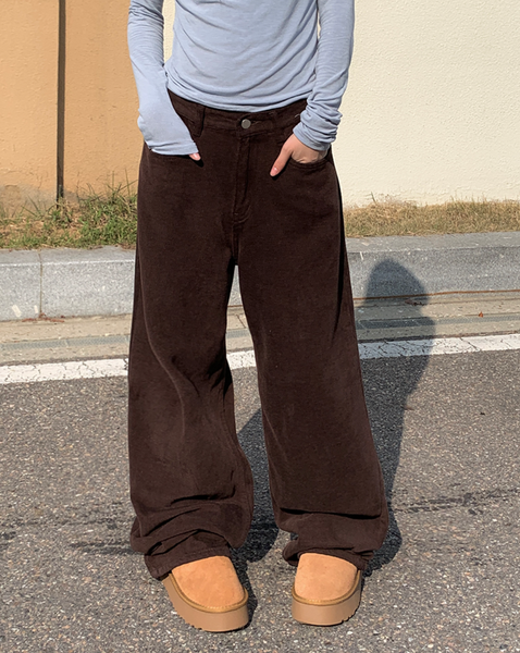 [anyonemore] Camping Wide Winter Napping Cotton Pants