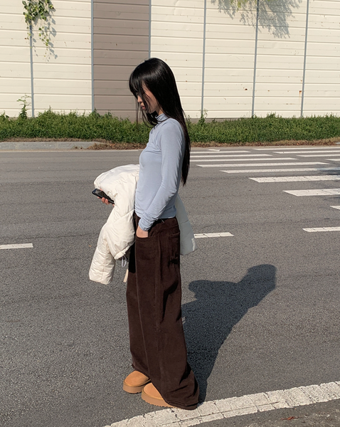 [anyonemore] Camping Wide Winter Napping Cotton Pants