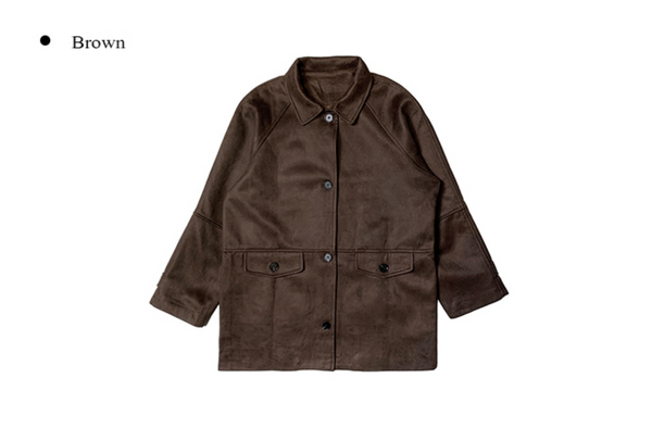 [anyonemore] Cocoa Suede Overfit Jacket