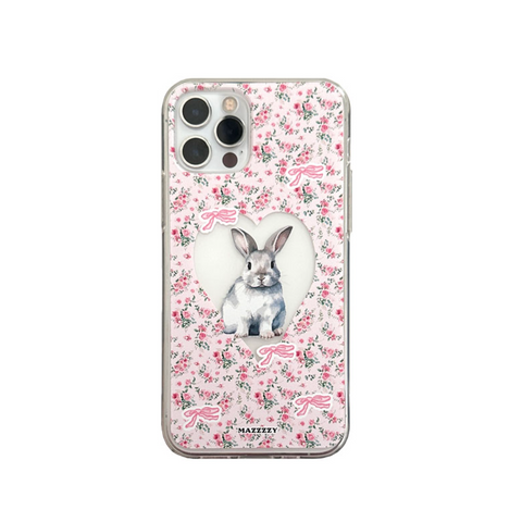 [MAZZZZY] Vintage Bunny Pattern Jelly Case