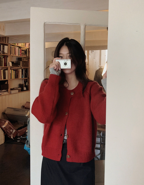 [SLOWAND] Real Dotom Button Cardigan