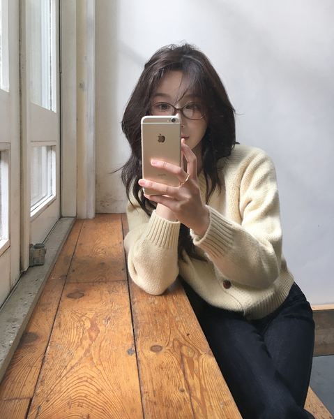 [SLOWAND] Real Dotom Button Cardigan