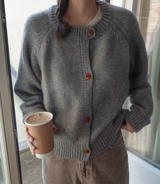 [SLOWAND] Real Dotom Button Cardigan