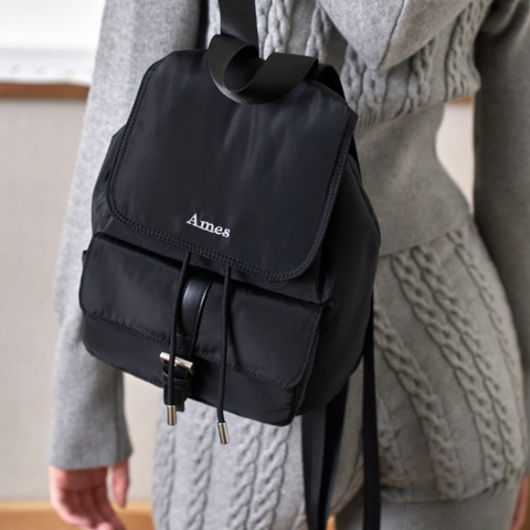 [Ames] BASIC LOGO BACKPACK BLACK