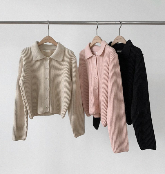 [98°C] Winter Collar Golgi Cardigan