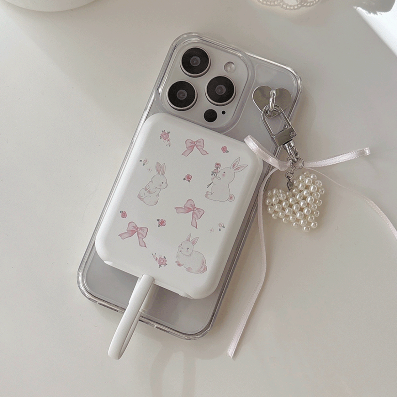 [Romantic Mood] Rabbit MagSafe Auxiliary Battery 5000mAh