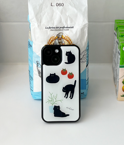 [allthesamestudio] Meow Cat Epoxy Bumper Case