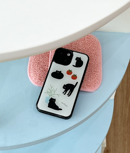 [allthesamestudio] Meow Cat Epoxy Bumper Case