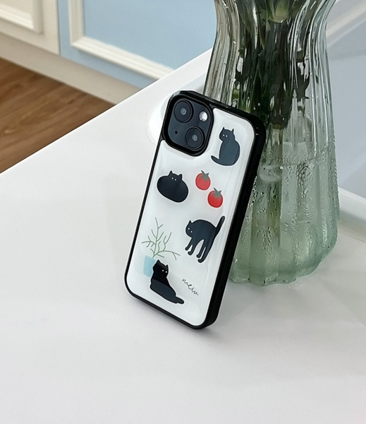 [allthesamestudio] Meow Cat Epoxy Bumper Case