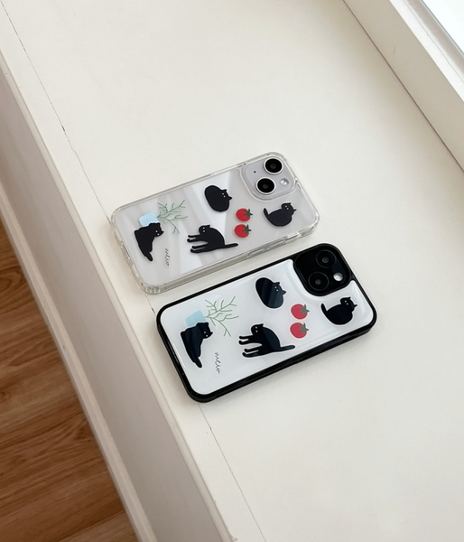 [allthesamestudio] Meow Cat Epoxy Bumper Case