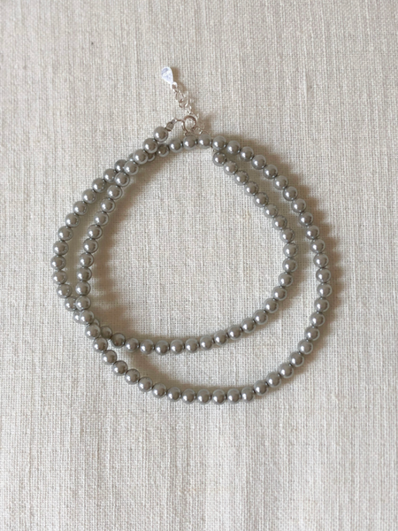 [DUNGEUREON] [925 silver] Gray Pearl Necklace