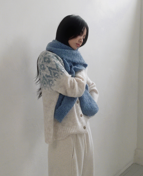 [SLOWAND] Winter Nordic Pastel Wool Cardigan