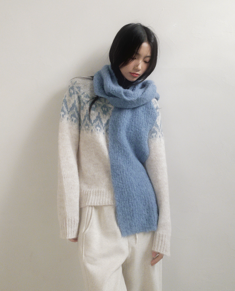 [SLOWAND] Winter Nordic Pastel Wool Cardigan