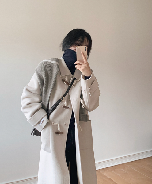 [SLOWAND] # SLOWMADE Cashmere Handmade Duffel Coat