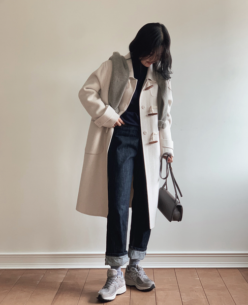 [SLOWAND] # SLOWMADE Cashmere Handmade Duffel Coat