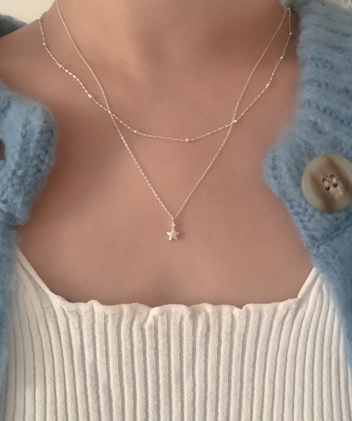 [moat] Matt Star Necklace (Silver925)