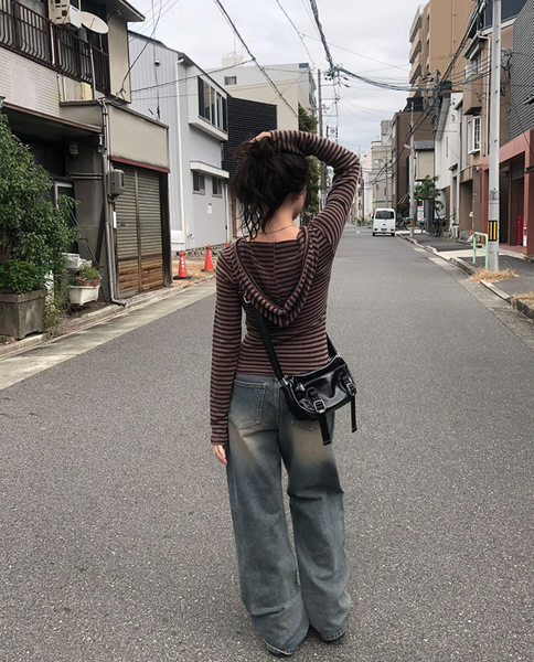 [anyonemore] Kez Vintage Washing Wide Denim Pants