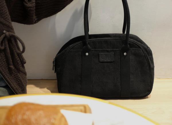 [98°C][OAT] All Black Corduroy Bag - Black