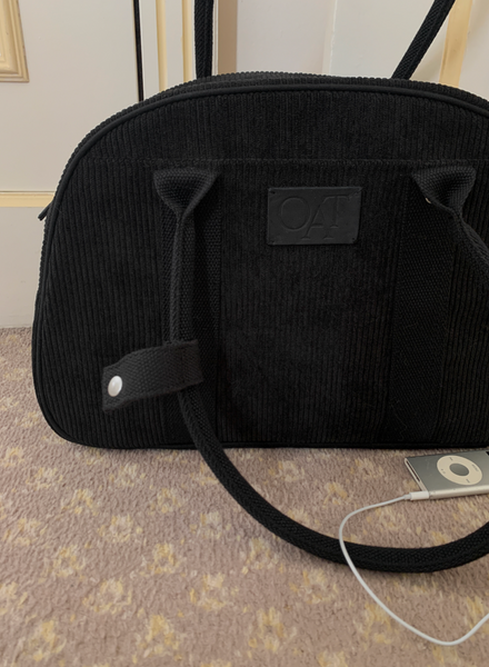 [98°C][OAT] All Black Corduroy Bag - Black