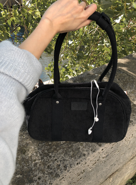 [98°C][OAT] All Black Corduroy Bag - Black