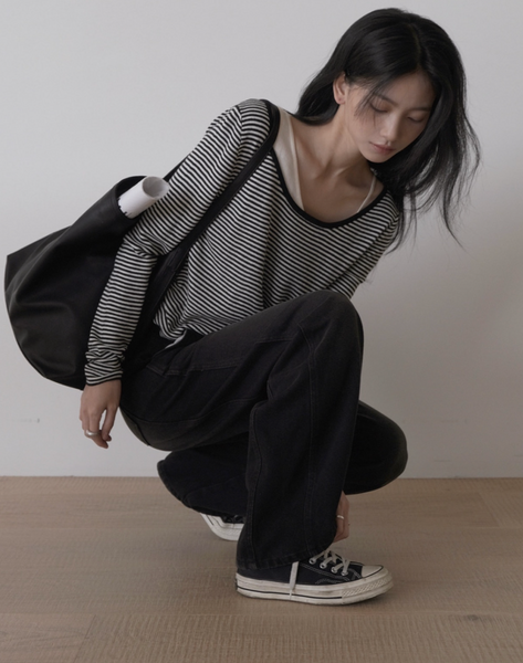 [SLOWAND] Falling Layering Sleeveless & Knit Set