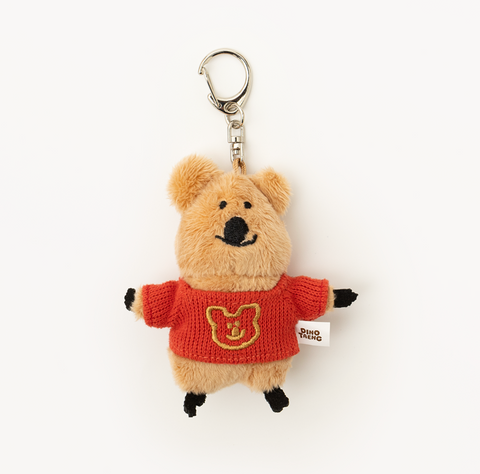 (現貨) - [Dinotaeng] Quokka in School Flat Fur Keyring - Quokka