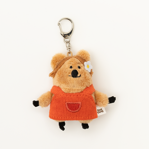 (現貨) - [Dinotaeng] Quokka in School Flat Fur Keyring - Daisy