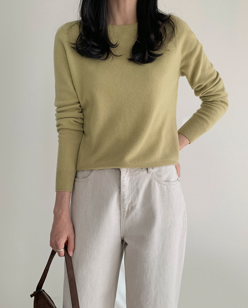 [SLOWAND] Wool 100 Whole Garment Slim Fit Knitwear