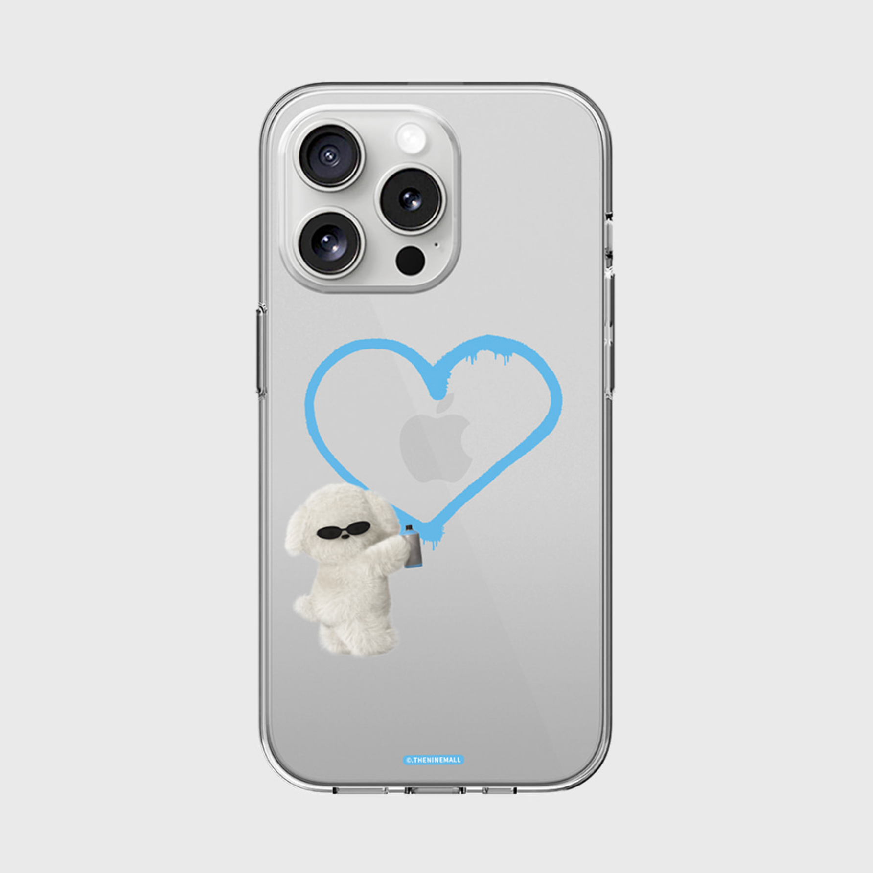 [THENINEMALL] Graffiti Heart Ppokku Clear Phone Case