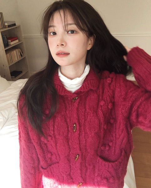 [SLOWAND] Peanut Tantan Vintage Toggle Cardigan