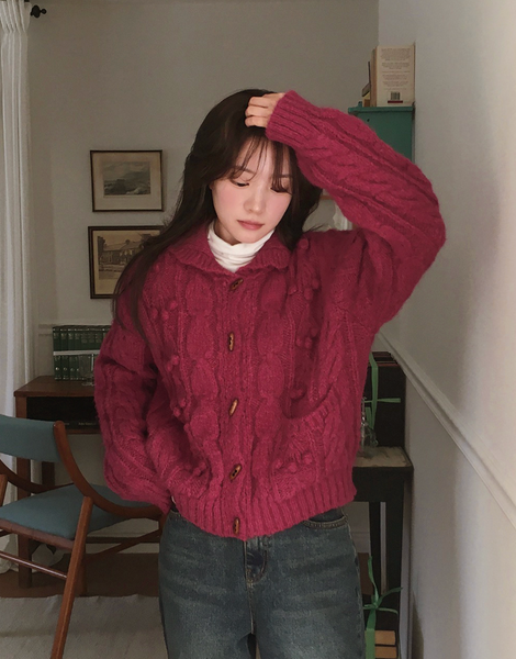 [SLOWAND] Peanut Tantan Vintage Toggle Cardigan