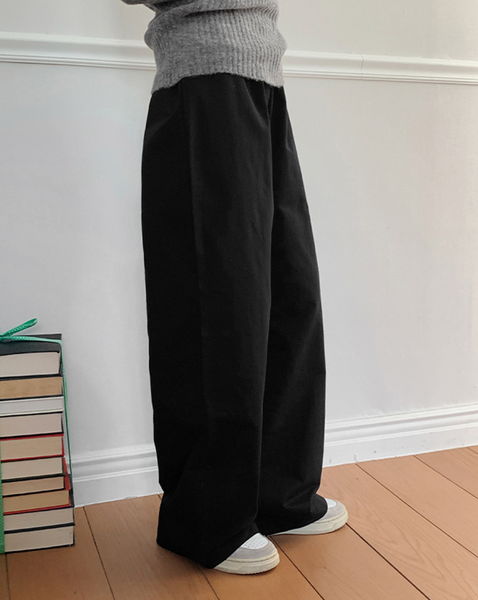 [SLOWAND] # SLOWAMDE Everyday Wide Cotton Pants