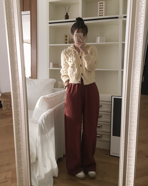 [SLOWAND] # SLOWAMDE Everyday Wide Cotton Pants