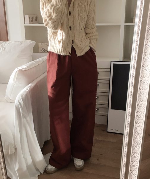 [SLOWAND] # SLOWAMDE Everyday Wide Cotton Pants