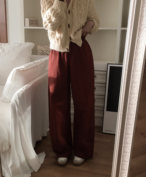 [SLOWAND] # SLOWAMDE Everyday Wide Cotton Pants