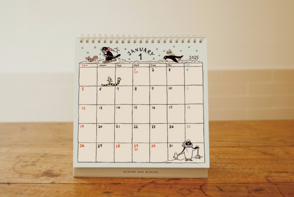 [HUGINN AND MUNINN] 2025 Desk Calendar