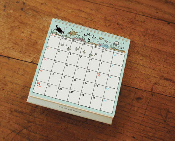 [HUGINN AND MUNINN] 2025 Desk Calendar