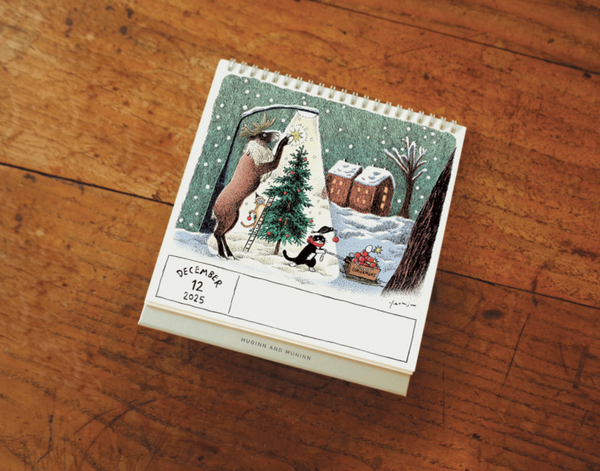 [HUGINN AND MUNINN] 2025 Desk Calendar