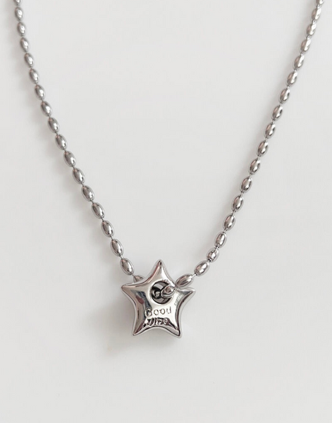 [AUGUST HARMONY] Star Oval Ball Chain Necklace