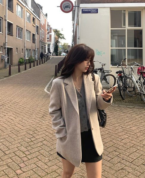 [SLOWAND] # SLOWMADE Mine Thick Wool Mix Jacket Coat