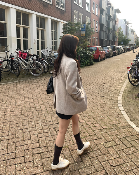 [SLOWAND] # SLOWMADE Mine Thick Wool Mix Jacket Coat