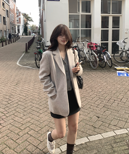 [SLOWAND] # SLOWMADE Mine Thick Wool Mix Jacket Coat