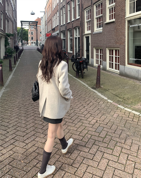 [SLOWAND] # SLOWMADE Mine Thick Wool Mix Jacket Coat