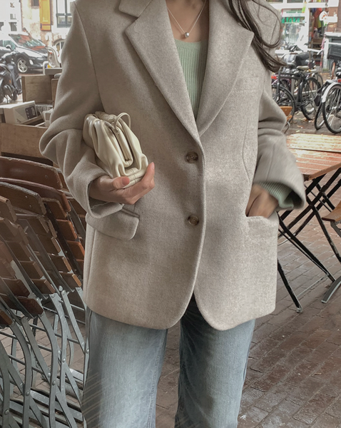 [SLOWAND] # SLOWMADE Mine Thick Wool Mix Jacket Coat