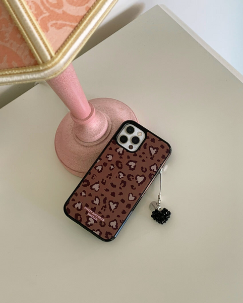 [SWEEAR] Heart Leopard Glass Case (MagSafe)