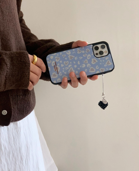 [SWEEAR] Heart Leopard Glass Case (MagSafe)