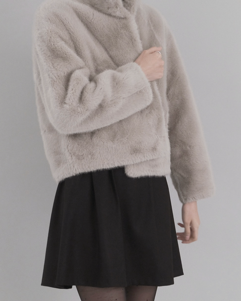 [SLOWAND] Snow Real Soft Fur Jacket