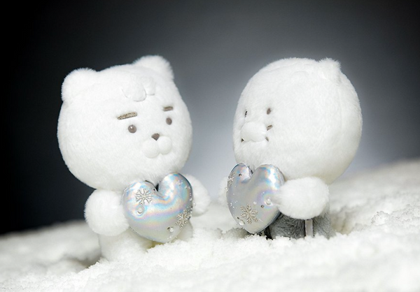 [Kakao Friends] White Silver Snowflake Heart Doll Choonsik