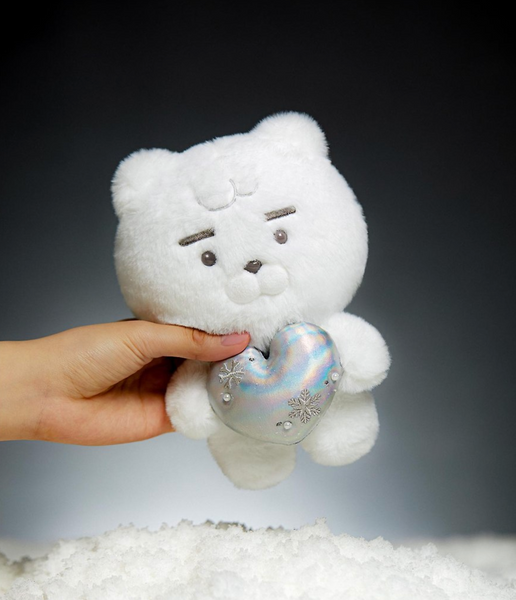 [Kakao Friends] White Silver Snowflake Heart Doll Ryan