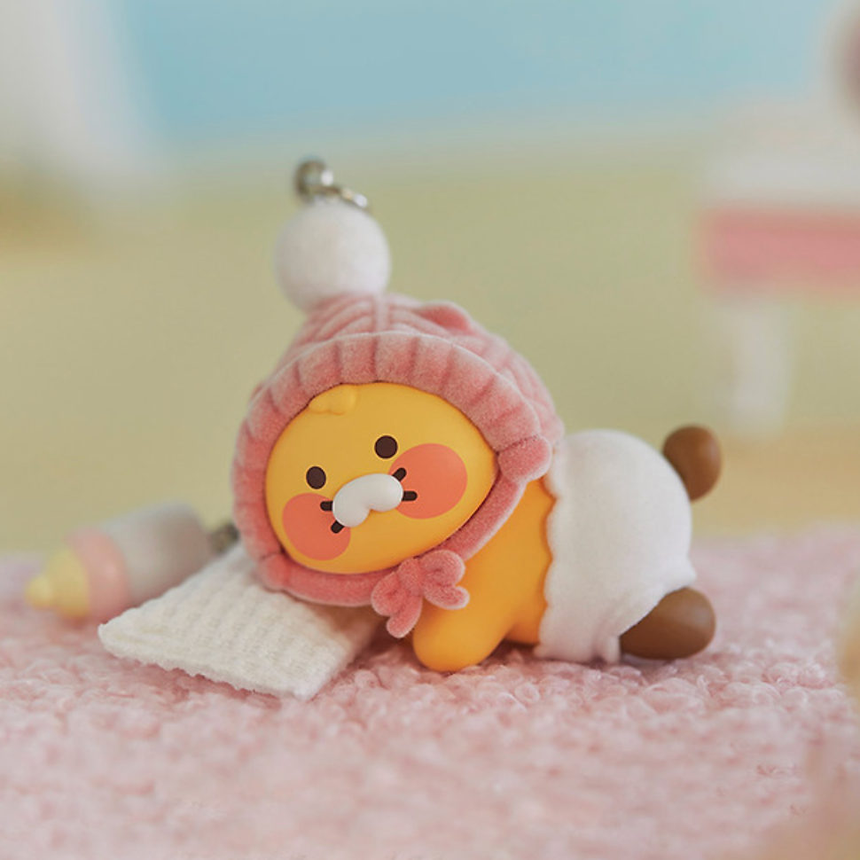 [Kakao Friends] Figure Keyring Pink Hat Baby Choonsik